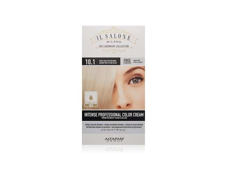 Il Salone Milano Permanent Hair Color Cream 10.1 Very Light Iced Blonde 100% Gray Coverage