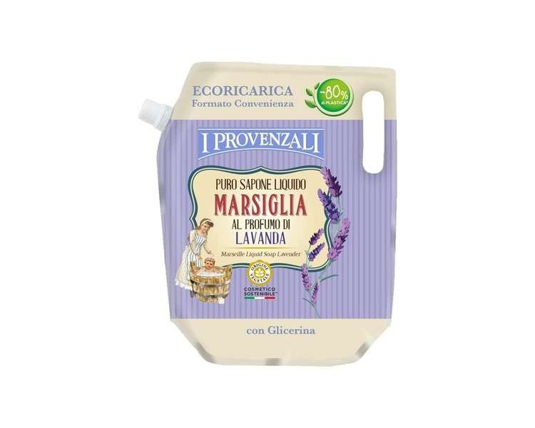 I Provenzali Pure Marseille Liquid Soap with Lavender Scent Refill Bottle 750ml