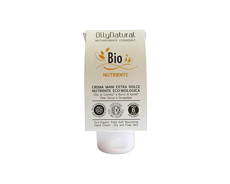 Ollynatural Nourishing Hand Cream with Shea Butter and Camellia Oil 75g