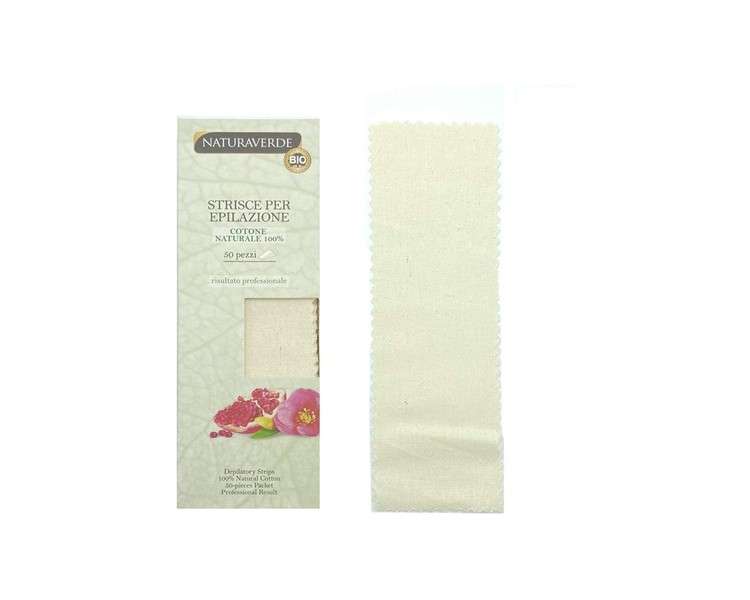 NATURAVERDE Organic Cotton Body Strips 50 Pieces