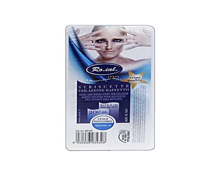 ROIAL TNT Depilatory Strips for Facial Hair Removal 200 Pieces