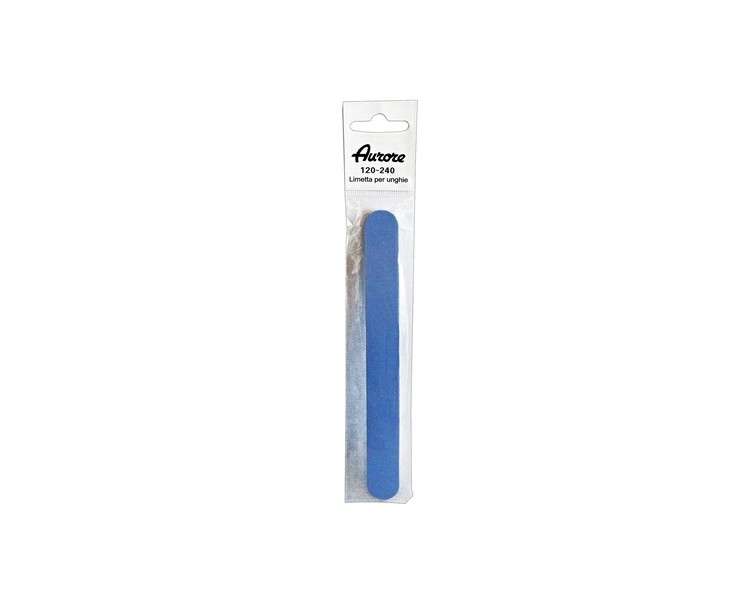 Aurore Professional Nail File 120/140 Grit Double-Sided for Manicure/Pedicure - Light Blue