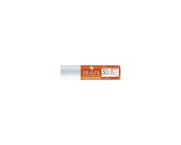 Rilastil Sun System Transparent Stick SPF30 Sun Protection for Lips 4.5ml