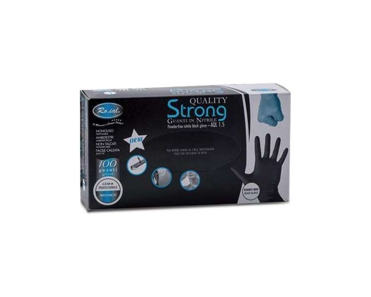 695 Glove Nitrile Nero L 100pz