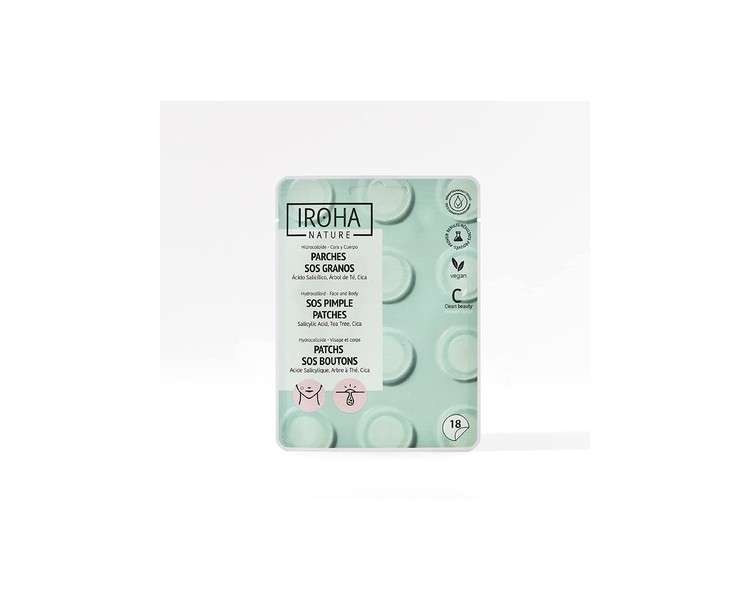 Iroha Nature SOS Grain Patches with Salicylic Acid, Tea Tree and Centella Asiatica