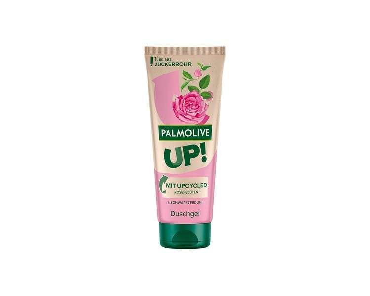 Palmolive UP! Shower Gel Rose & Black Tea 200ml - with Upcycled Rose Scent, Sustainable