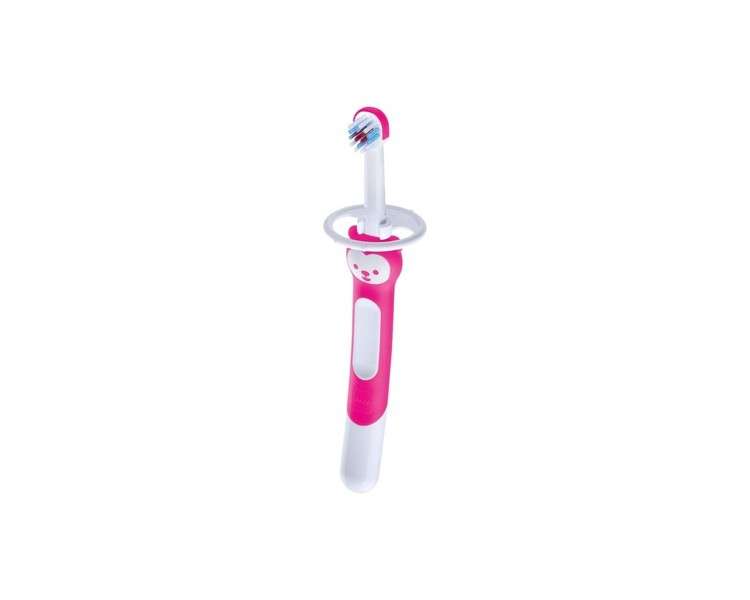 Mam Training Brush Children's Toothbrush with Long Handle 5 Months Pink