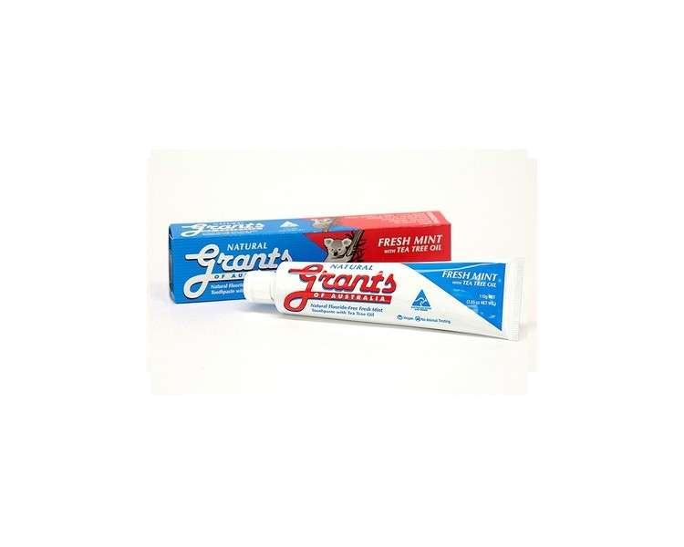 Grants of Australia Natural Toothpaste Fresh Mint with Tea Tree Oil 3.85 oz.