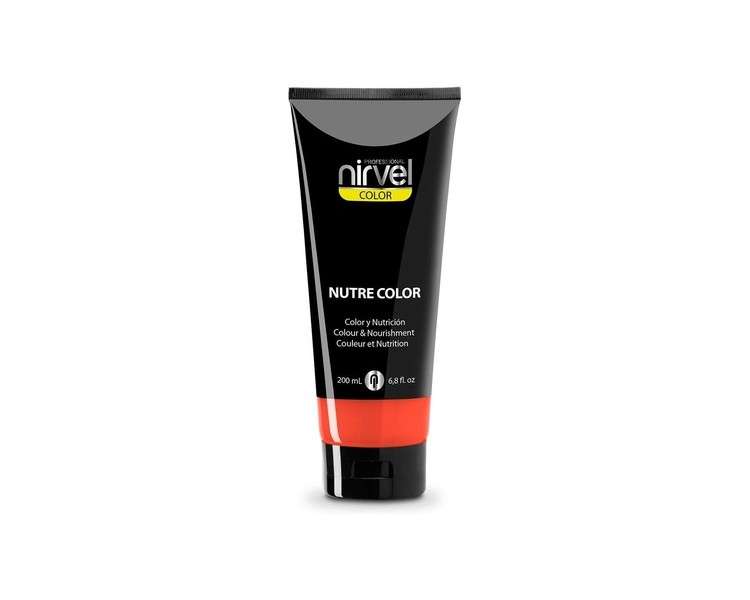 Nirvel NUTRE COLOR FLUOR Coral 200ml Professional Mask - Temporary Coloring, Nutrition, and Brightness