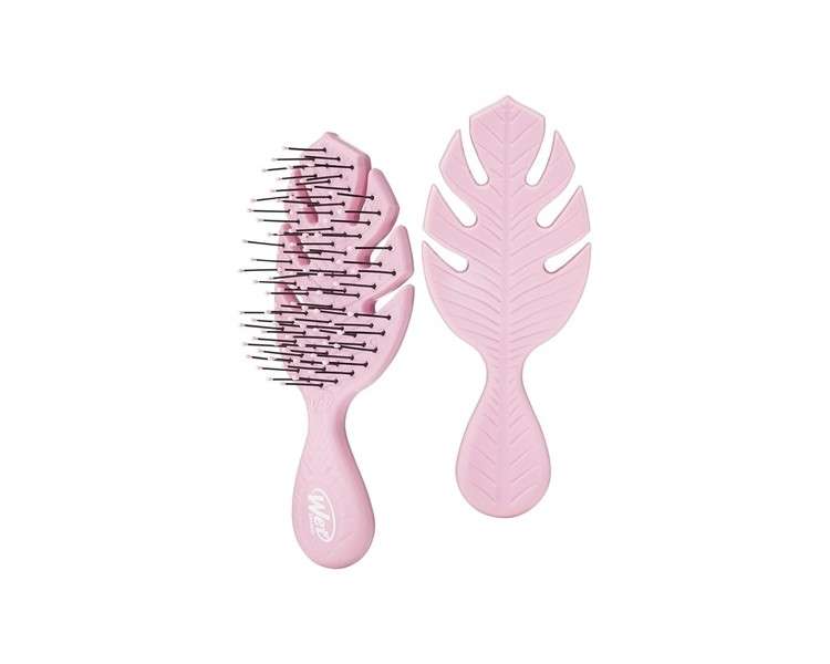 WetBrush Go Green Mini Detangler Hairbrush with UltraSoft Intelliflex Bristles Pink