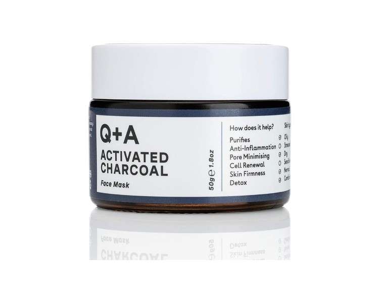 Q+A Activated Charcoal Mask Detoxifying Cosmetic Mask 50g/1.8oz