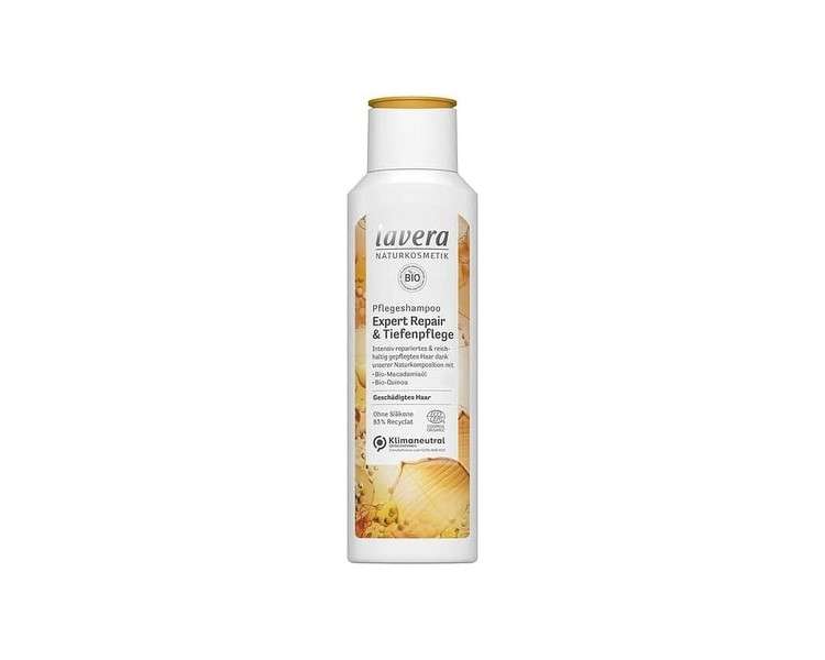 Lavera Expert & Deep Care Shampoo with Organic Macadamia Oil and Organic Quinoa Intensively Nourished Hair Natural Cosmetics Vegan 250ml