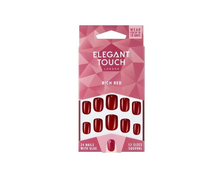 Elegant Touch Core Colour Nails Rich Red 1 count