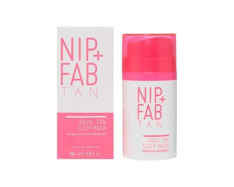 Vegan Nip+Fab Faux Tan Sleep Mask 50ml - Pink