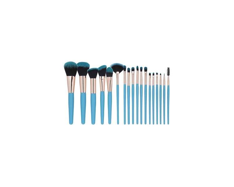 T4B MIMO 18 Piece Makeup Brush Set Blue