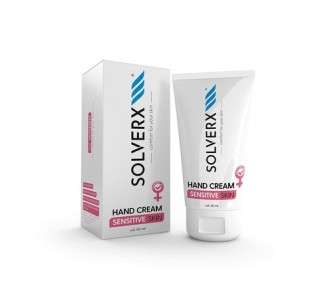 SOLVERX Hand Cream for Sensitive Skin Intensive Hand Moisturizer with Natural Ingredients 50ml