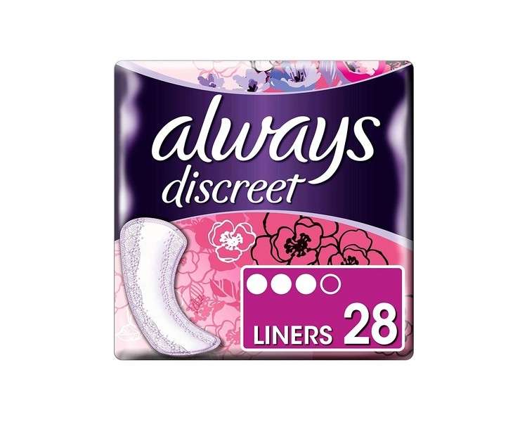 Always Discreet Normal Panty Liners for Urine Loss 28 Count