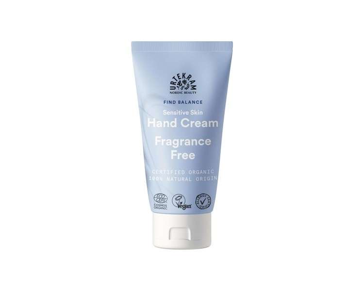 Urtekram Fragrance Free Hand Cream for Sensitive Skin 75ml