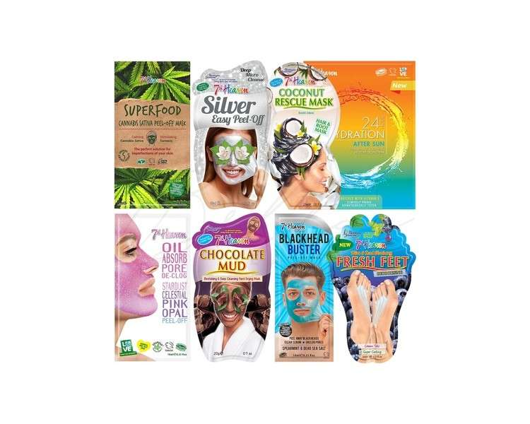 7TH HEAVEN Montagne Jeunesse Face, Hair & Foot Masks for All Skin Types - Choose
