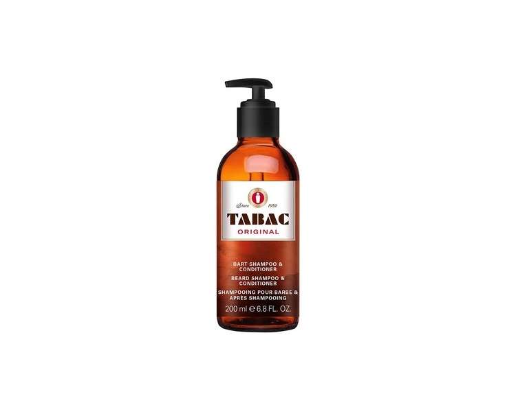 Tabac Original Beard Shampoo with Unmistakable Fragrance - Optimal Cleansing and Gentle Care for Beard Hair - 200ml