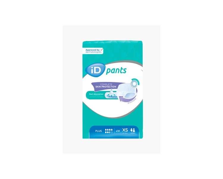 iD Pants Plus Incontinence Underwear Size XS 14 Units