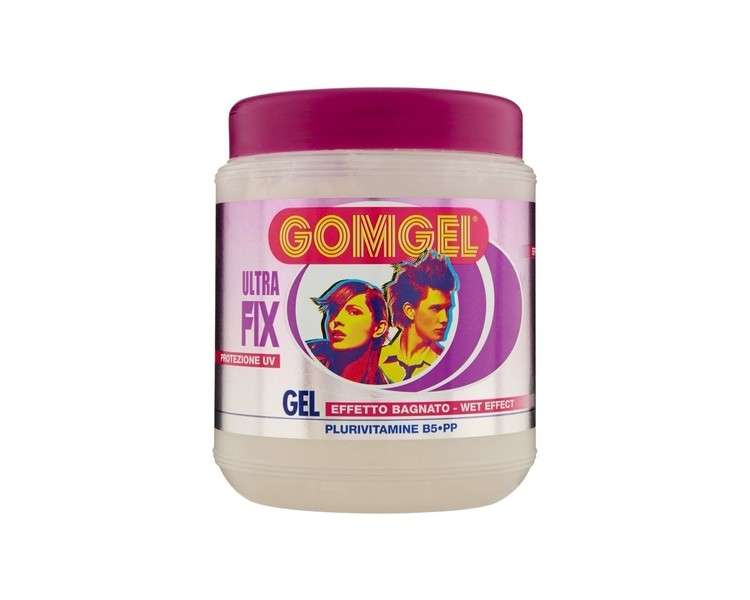 Malizia Gomgel 1000ml Hair Gel Ultra Strong Hold Purple