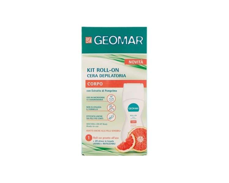 Geomar Roll-On Epilation Wax Grapefruit with 20 Strips 500g