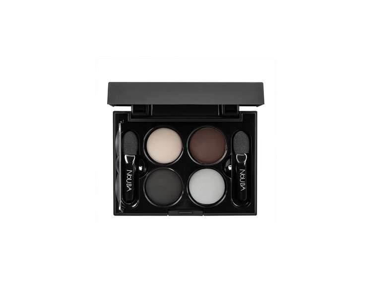 Nouba Quattro Eye Shadow Palette Set Buildable Colorful Eye Makeup with Pigmented Matte Velvety Shimmer Finish Rich Rainbow Smokey Eye Color 642