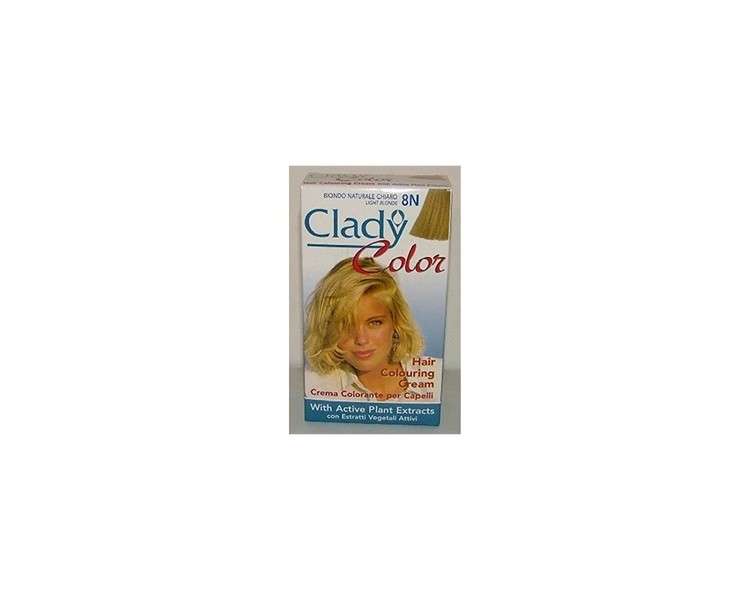 Clady Hair Color Cream Permanent Oxidizing Dye No. 8 Light Blonde