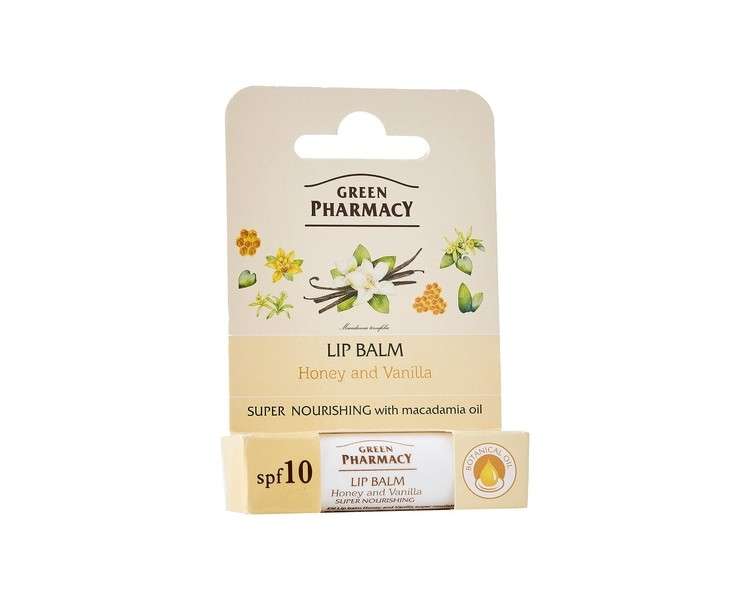 Elfa Pharm Green Pharmacy Honey and Vanilla Intensive Nourishing Lip Balm SPF 10 5ml