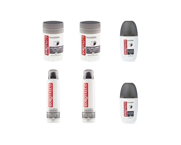 Borotalco Invisible Deodorant Trial Package Deo Stick Vapo Spray Original Fresh