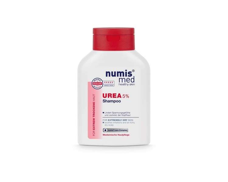 Numis Med Shampoo with 5% Urea Soothing Hair Shampoo for Extremely Dry, Itchy Scalp - Vegan Hair Care Without Silicones, Parabens & Mineral Oil - 200ml