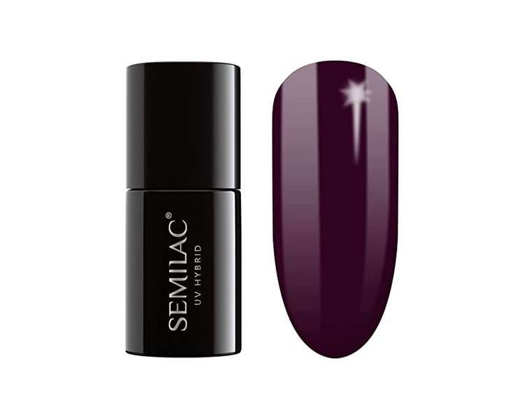 Semilac 099 UV Hybrid Nail Polish Dark Purple Wine 7ml