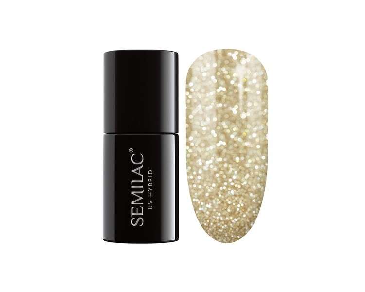 Semilac Platinum Light Gold 260 UV Hybrid Nail Polish 7ml