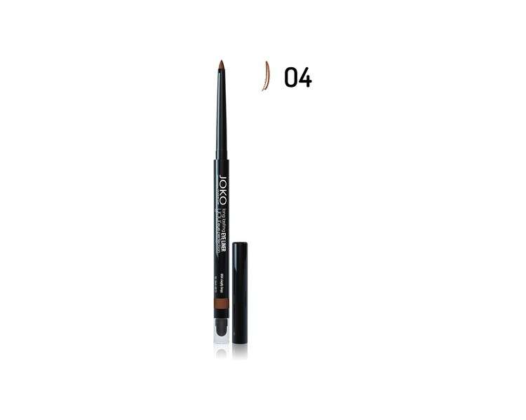 JOKO Long Lasting Eye Liner Automatic with Sharpener and Smudger 004 Brown