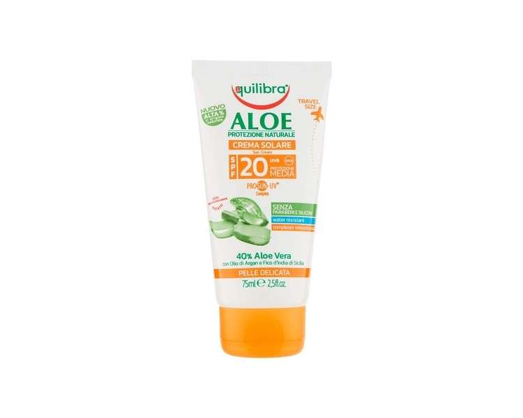 Aloe Sun Cream SPF20 Medium Travel Size 75ml