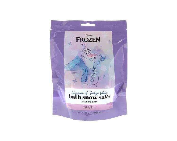 MAD BEAUTY Disney Frozen Olaf Bath Snow Salts Indigo and Violet Fragranced Relax and Unwind Tropical Refresh and Reset Great Gift