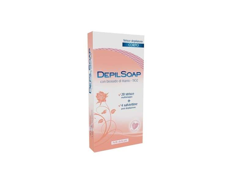 Depilsoap Body Strips with Titanium Dioxide for Delicate Skin 20 Pieces