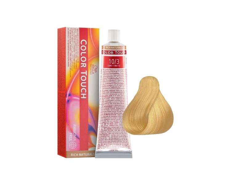 COLOR TOUCH Professional 10-3 Golden Platinum Blonde Hair Coloring
