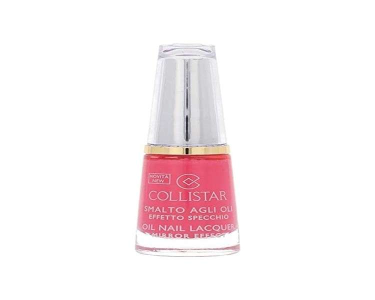 Collistar Mirror Effect Oil Polish 306 Geranium Rose Nail Polish with Restructuring and Nourishing Oils 5ml