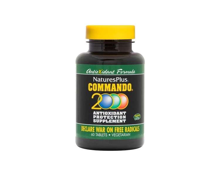 NaturesPlus Commando 2000 Antioxidant Protection 60 Tablets - Vegetarian, Gluten Free - 30 Servings