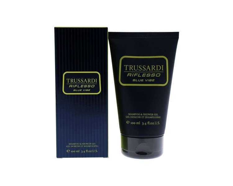 Trussardi Riflesso Blue Vibe for Men 3.4oz Shampoo and Shower Gel