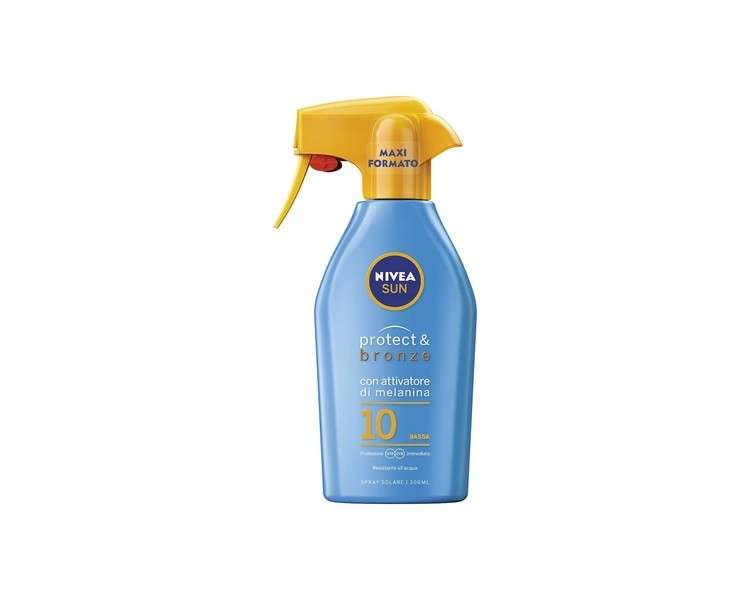 Nivea SUN Maxi Sun Spray Protect & Bronze FP10 300ml Moisturizing Tanning Spray