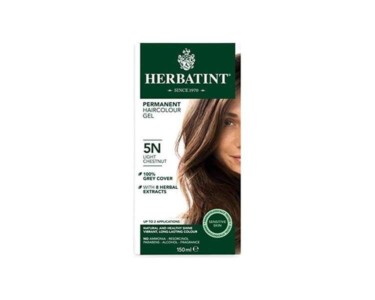 Herbatint Light Chestnut Hair Colour 5N 150ml