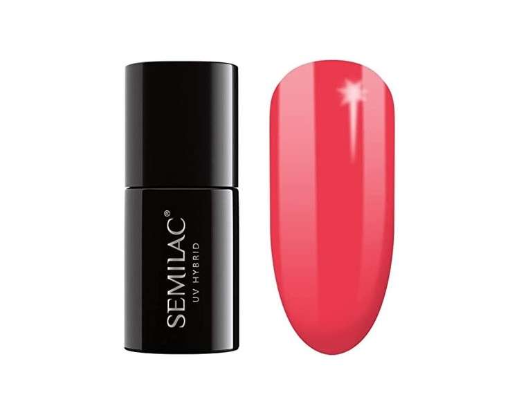 Semilac 024 UV Hybrid Nail Polish Vibrating Tomato 7ml