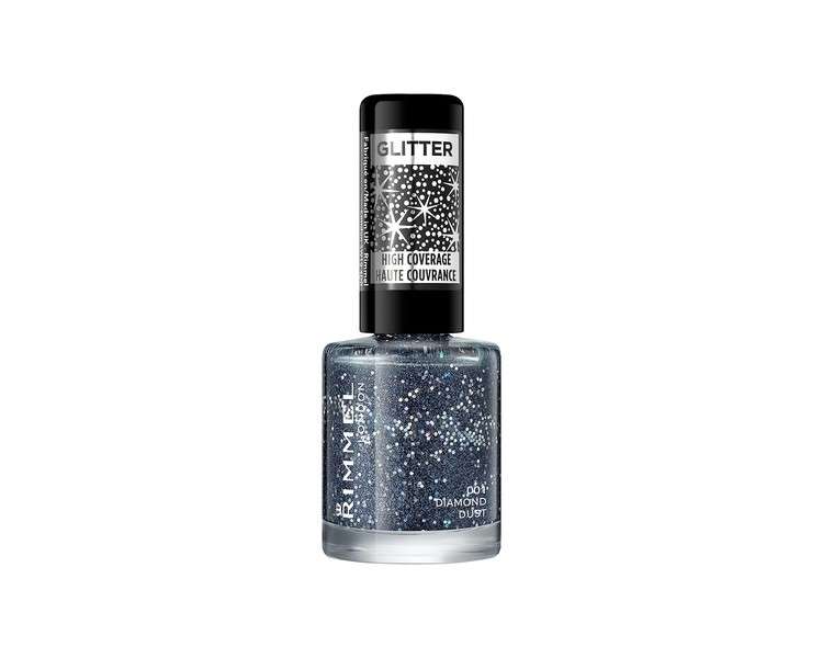 Rimmel London Glitter Nail Polish Top Coat Diamond Dust 8ml