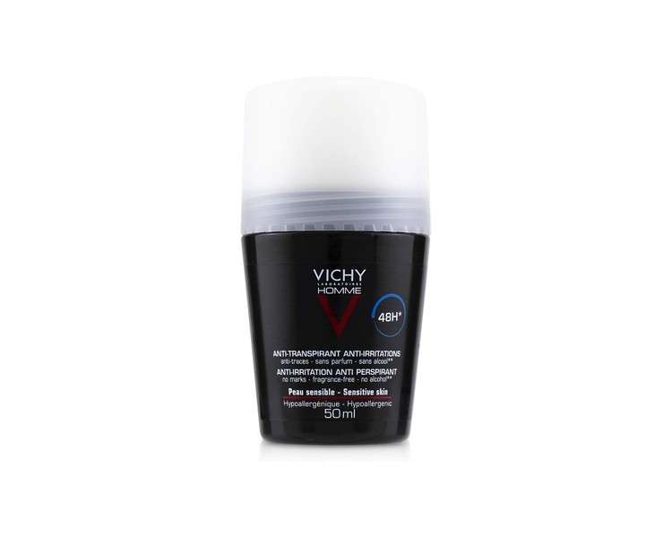 Vichy Homme 48h Deodorant Roll-On for Sensitive Skin 50ml