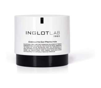 Inglot Lab Evermatte Day Protection Face Cream with Coenzyme Q10, Apricot Kernel Oil and Enantia Chlorantha Bark Extract 50ml - Vegan