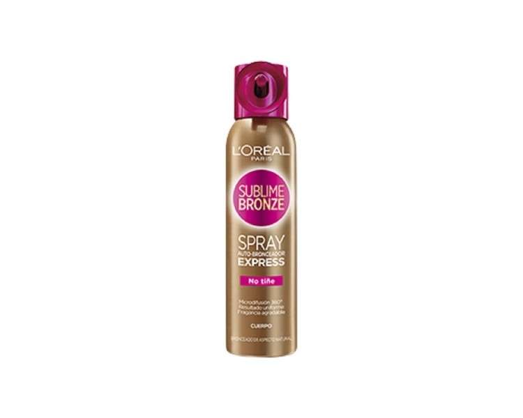 L'Oreal Sublime Bronze Self Tan Express Mist Spray Body 150ml - Medium