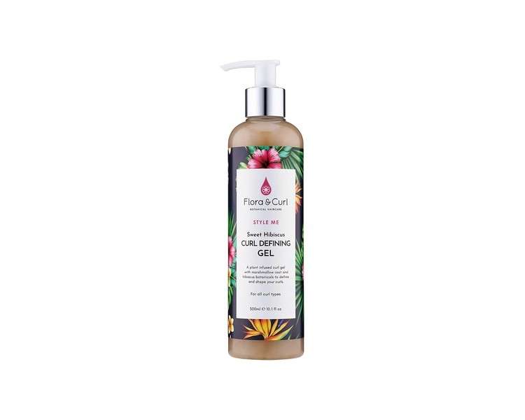 Flora & Curl Sweet Hibiscus Curl Styling Lotion with Hibiscus for Frizz-Free Natural Hair 300ml